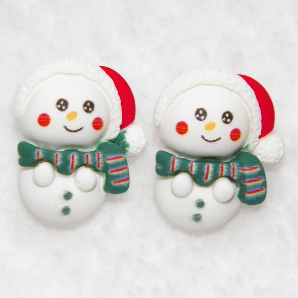 3D Snowman Stud Earrings